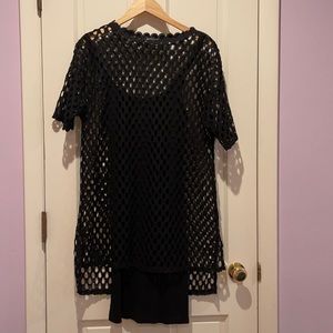 Two-piece little black dress